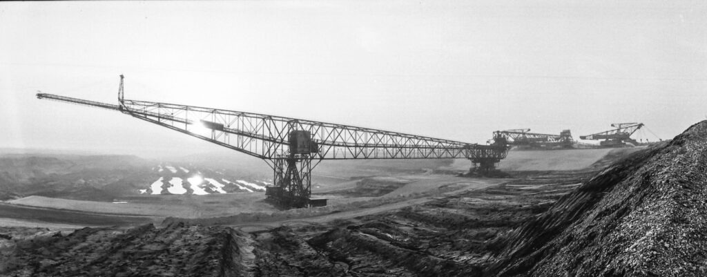 Tagebau Förderbrücke AFB 18 im Tagebau Zwenkau