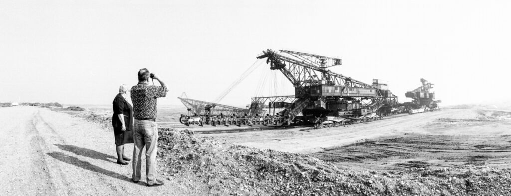 Tagebau Förderbrücke AFB 18 im Tagebau Zwenkau